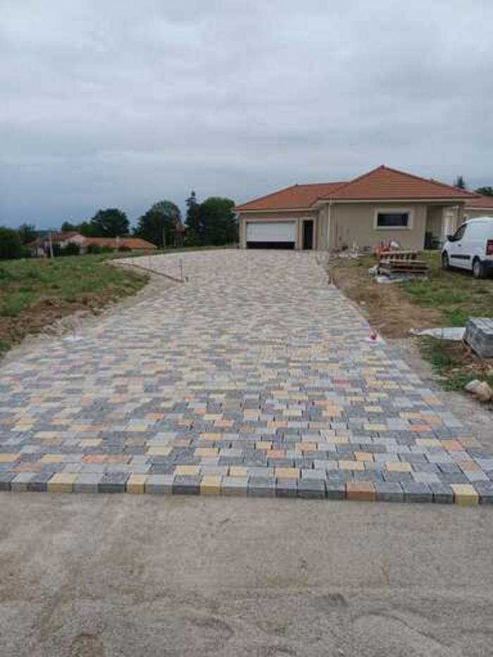 Chantier De 270 M2 De Pav s Avec Un Panachage De Couleurs Nos Chantier De 270 M2 De Pav s Avec Un Panachage De Couleurs Nos